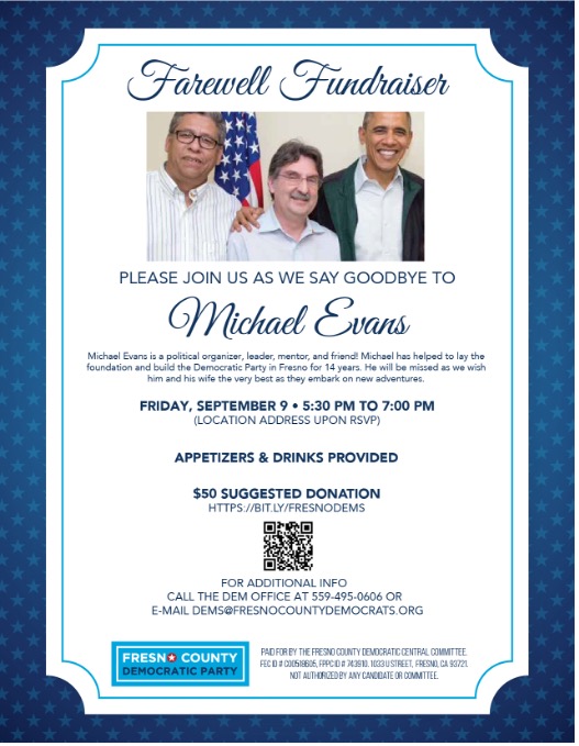 You are currently viewing Farewell to Michael Evans Event Sept. 9