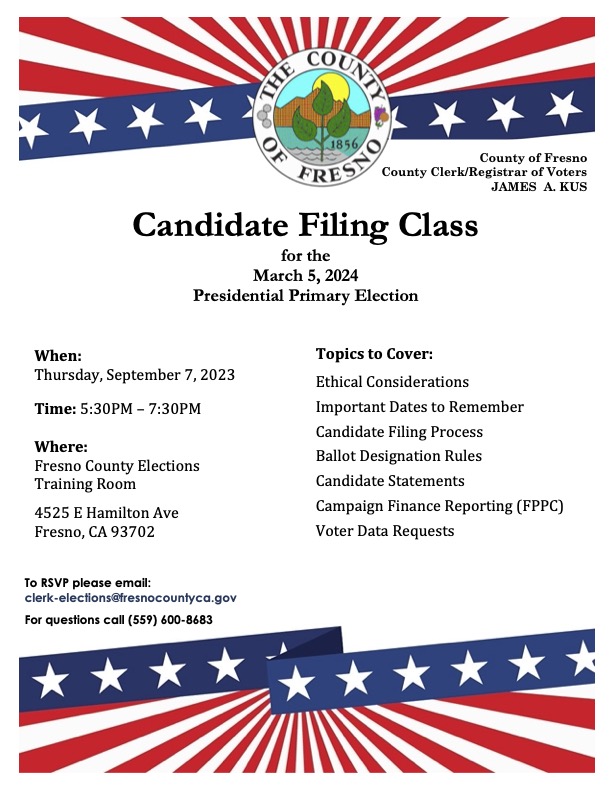 Read more about the article Fresno County Candidate Filing Class